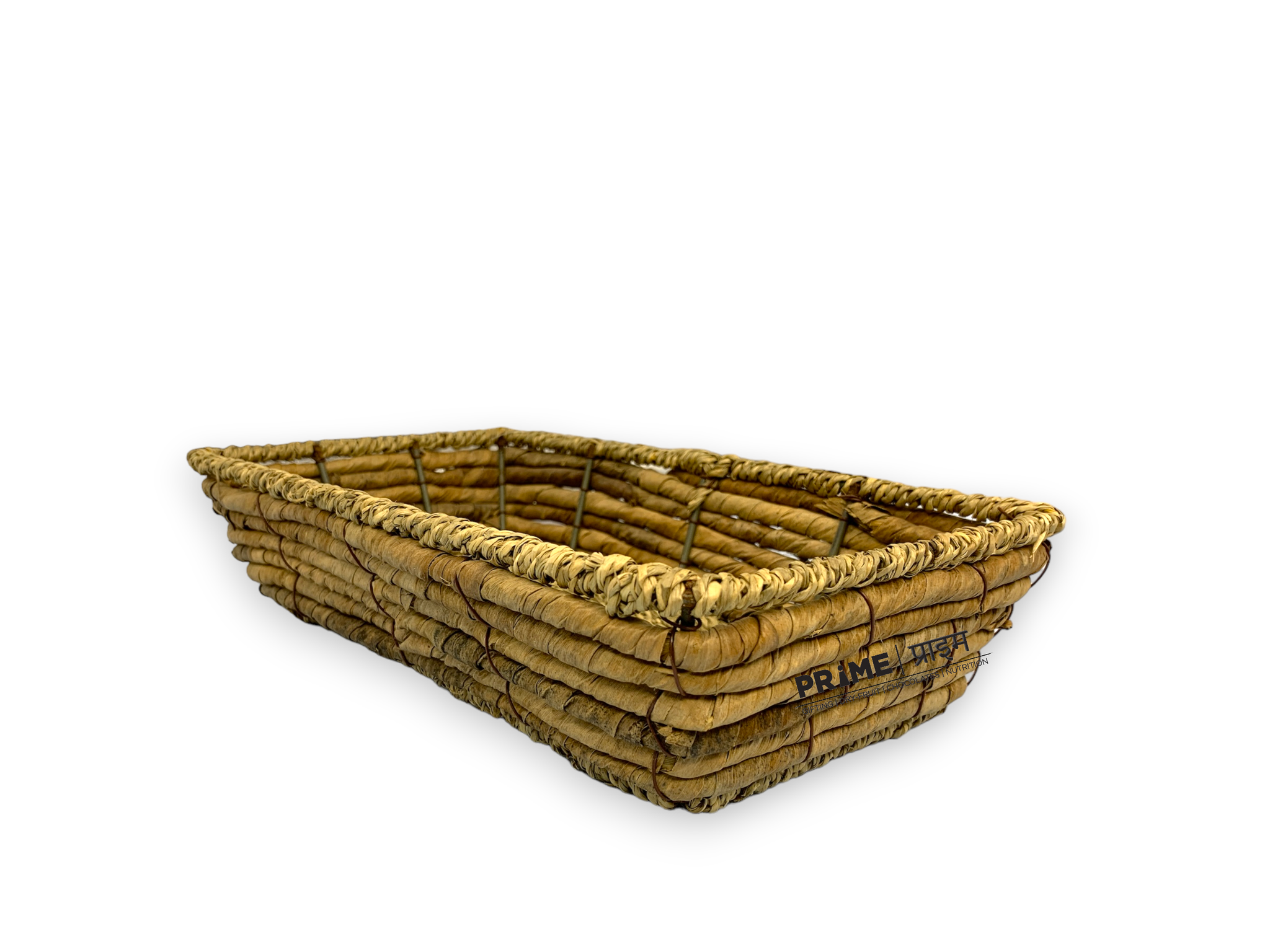 Rectangular Cane Jute Basket/Small_3