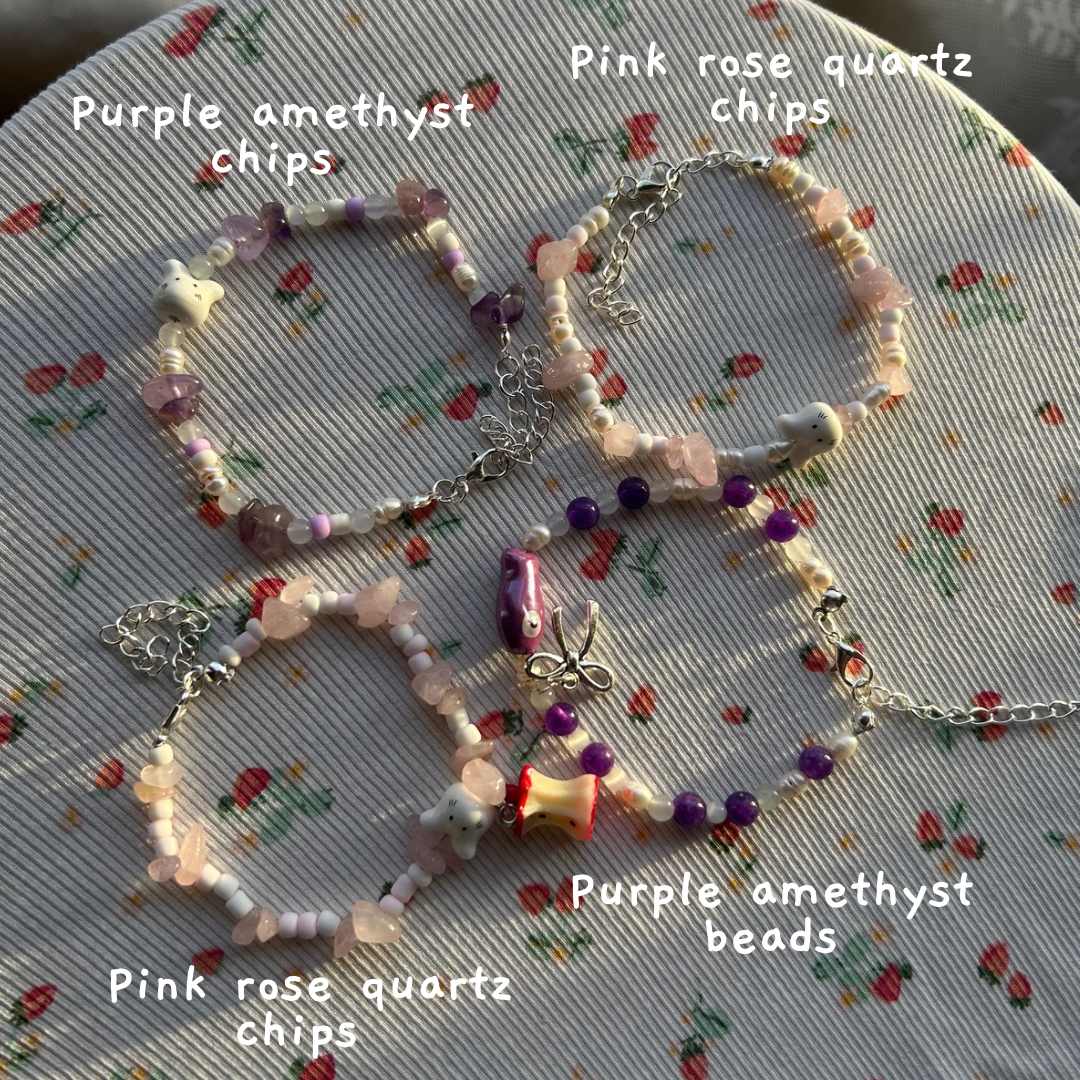 Handmade bracelet (rose quartz/amethyst)_0