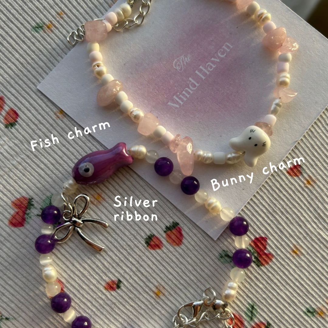 Handmade bracelet (rose quartz/amethyst)_1