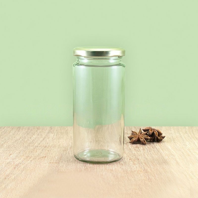 Round Ferns Glass Jar 63mm Lug 382ml_0