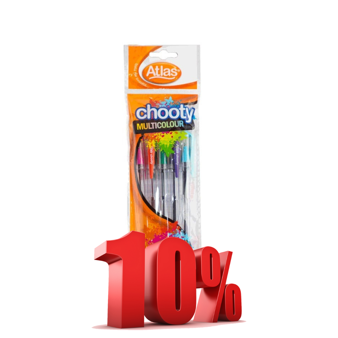 Atlas Pen Chooty Multicolor – Pack of 5_0