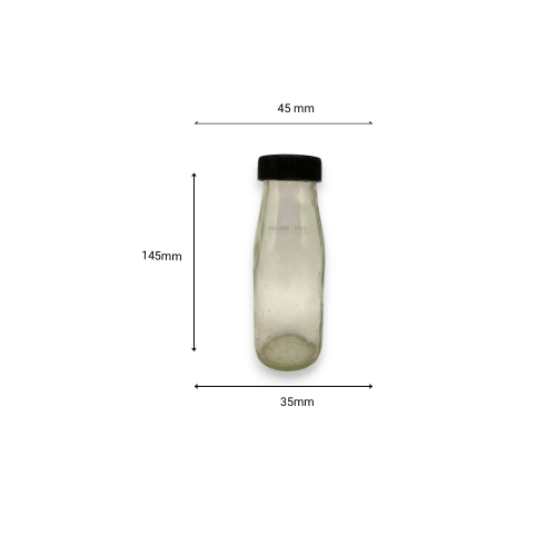 Round Milk Glass Bottle with Golden Lid 43mm 200ml_0