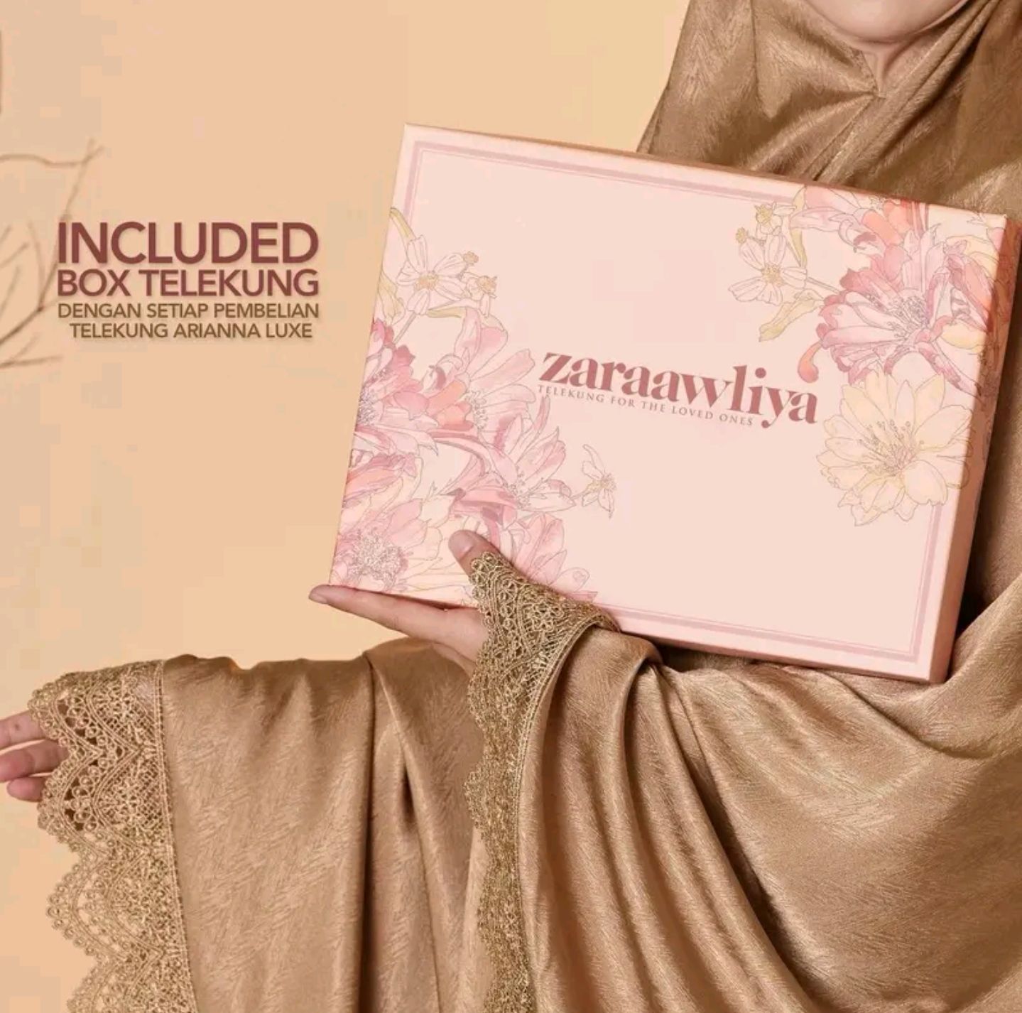 ZARAAWLIYA Telekung Arianna LUXE (Include dumpling chain)_3