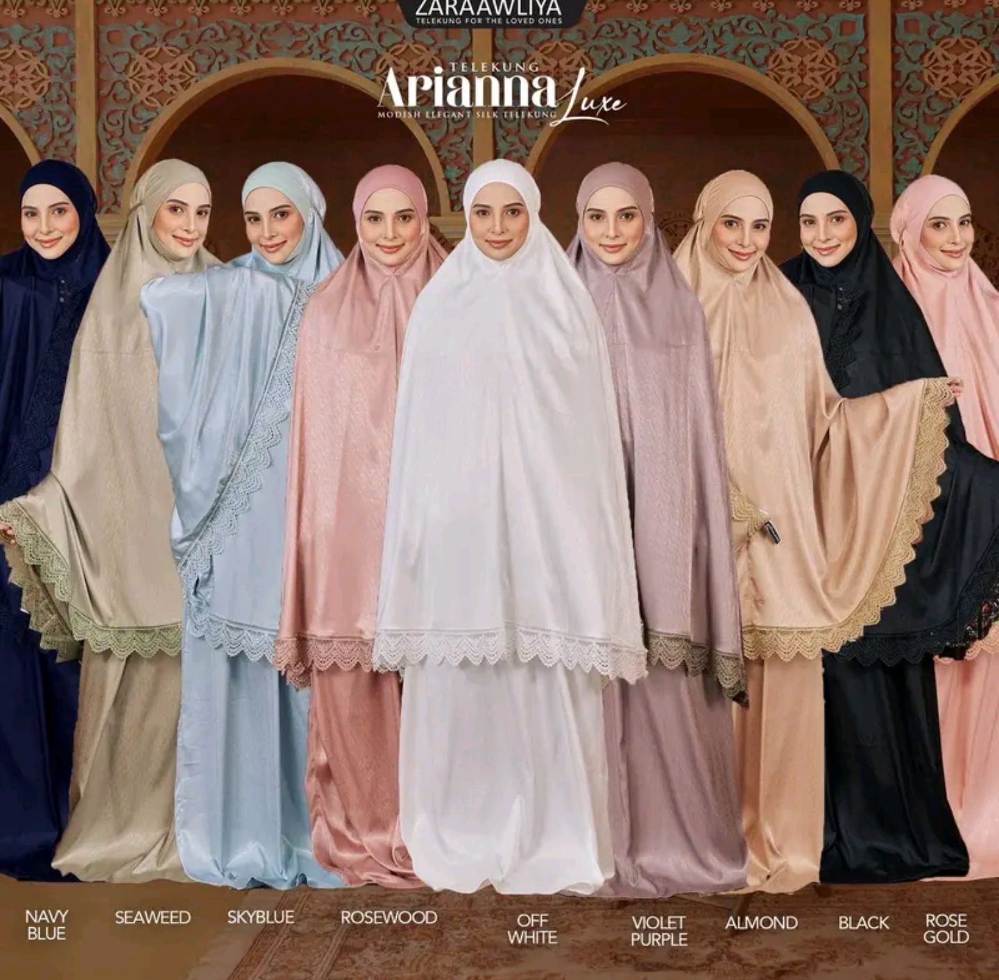 ZARAAWLIYA Telekung Arianna LUXE (Include dumpling chain)_1