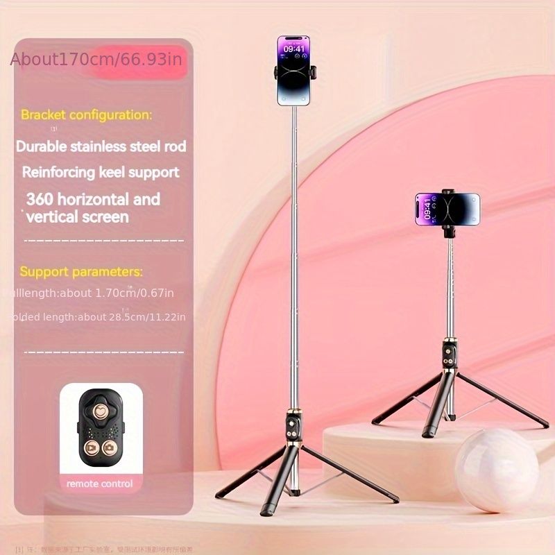 1.7 Meter Premium Videography Portable Tripod with 2 Lights_12