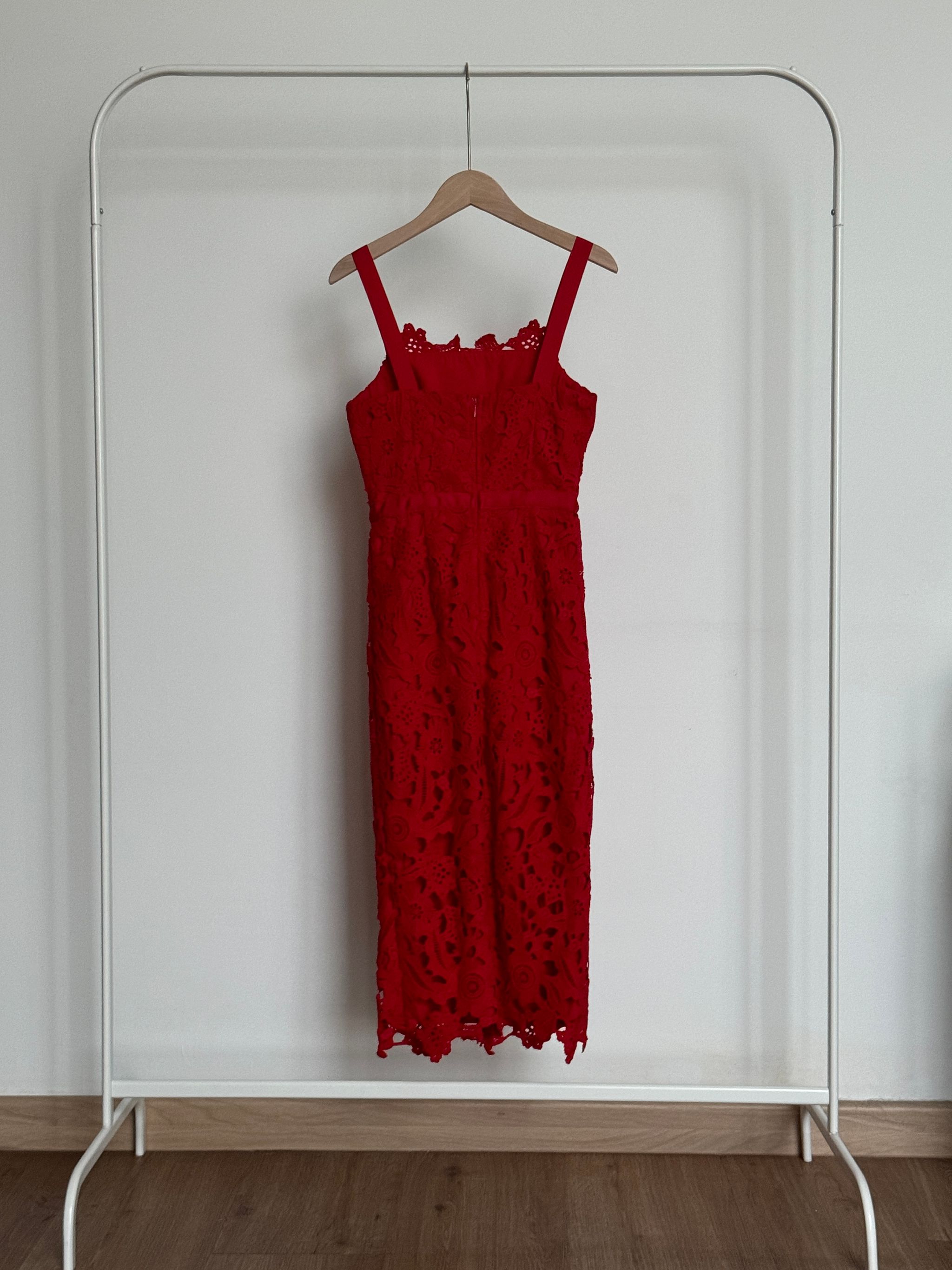 Love Bonito Dree Crochet Overlay Dress in Red_1