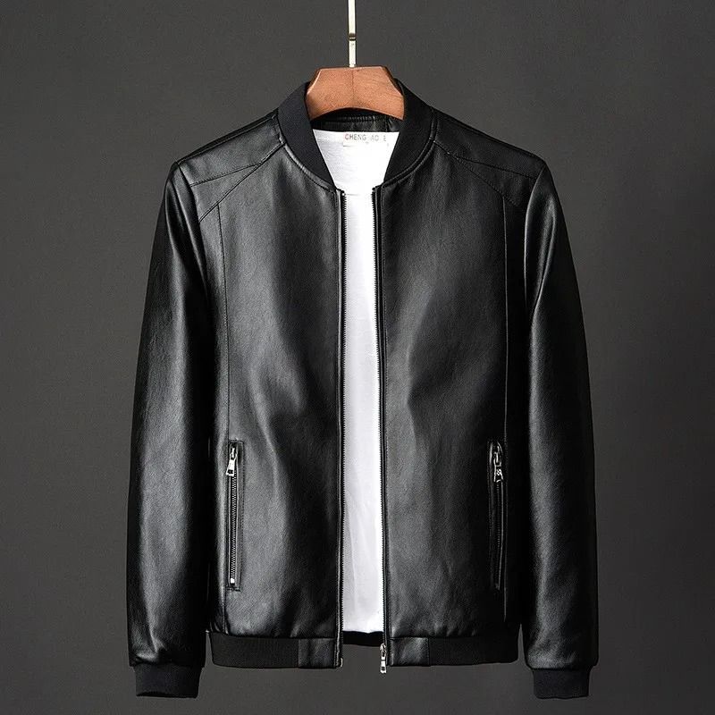 Blouson en cuir PU homme_2