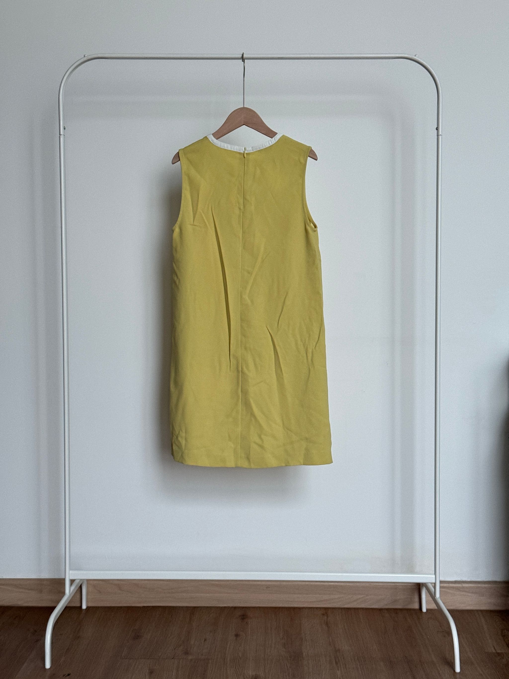 Jaspal Shift Mini Dress in Mustard Yellow_1