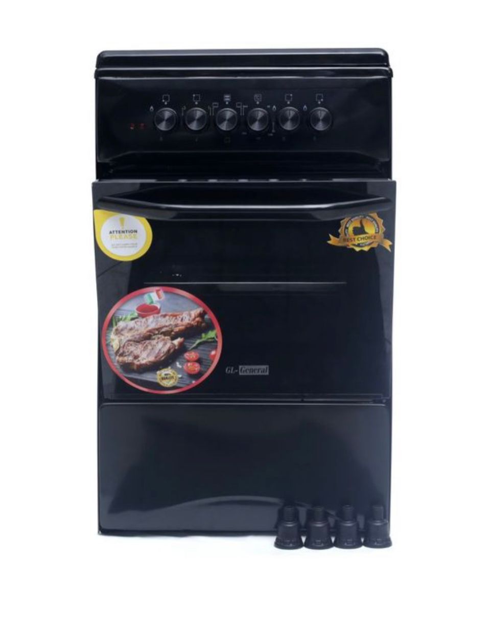 GLC5031E-B 3 Gas + 1 Electric Plate Gas Cooker & Oven 50*50Cm - Black_1