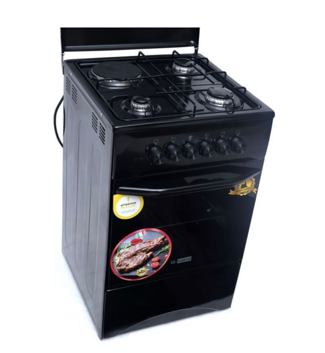 GLC5031E-B 3 Gas + 1 Electric Plate Gas Cooker & Oven 50*50Cm - Black_2