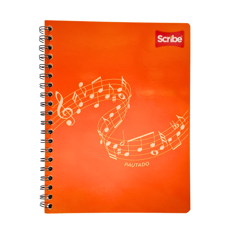 Cuaderno Pautado Profesional Scribe 100hj. Espiral Metalico Doble_0