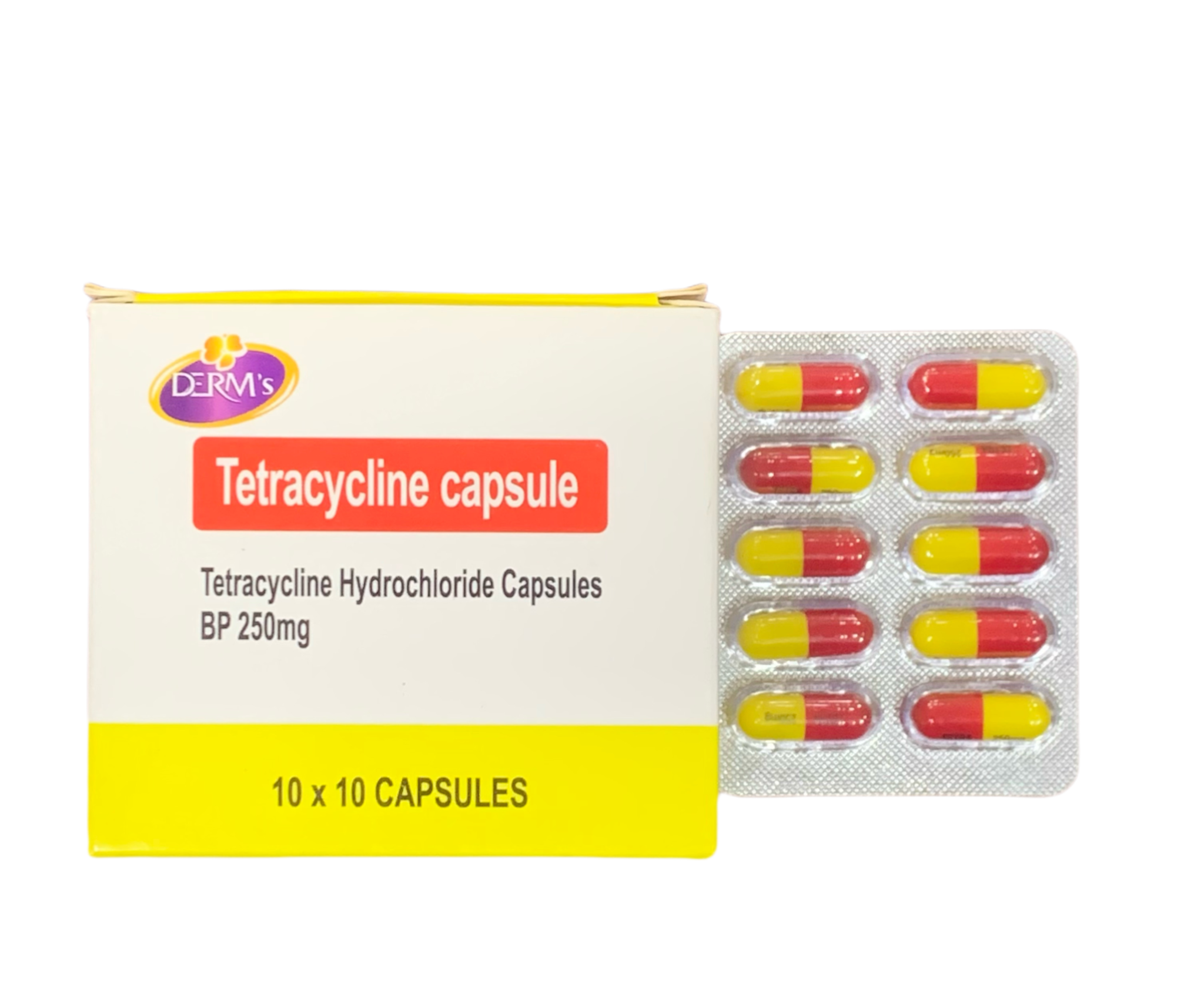 Tetracycline 250mg 10x10 Cap_2