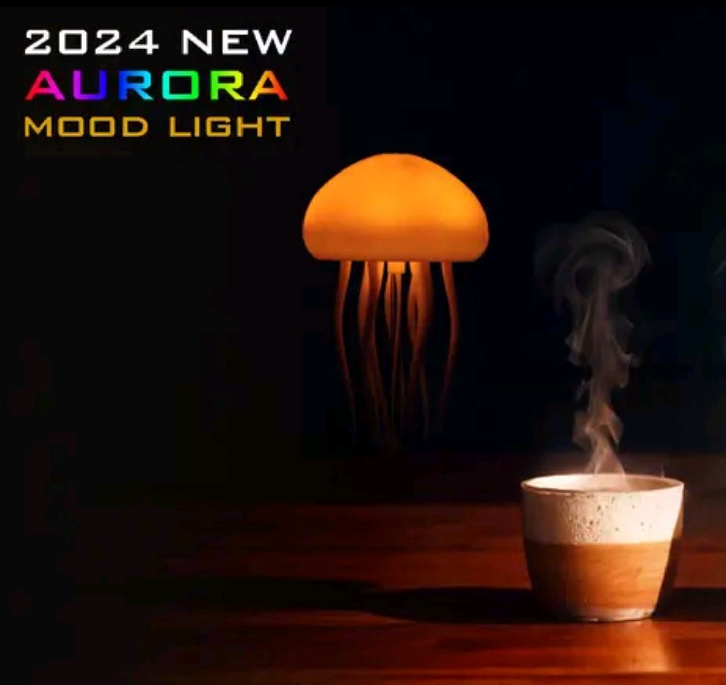 MODOFO Full Color Voice Control Rotating Jellyfish Lamp_3