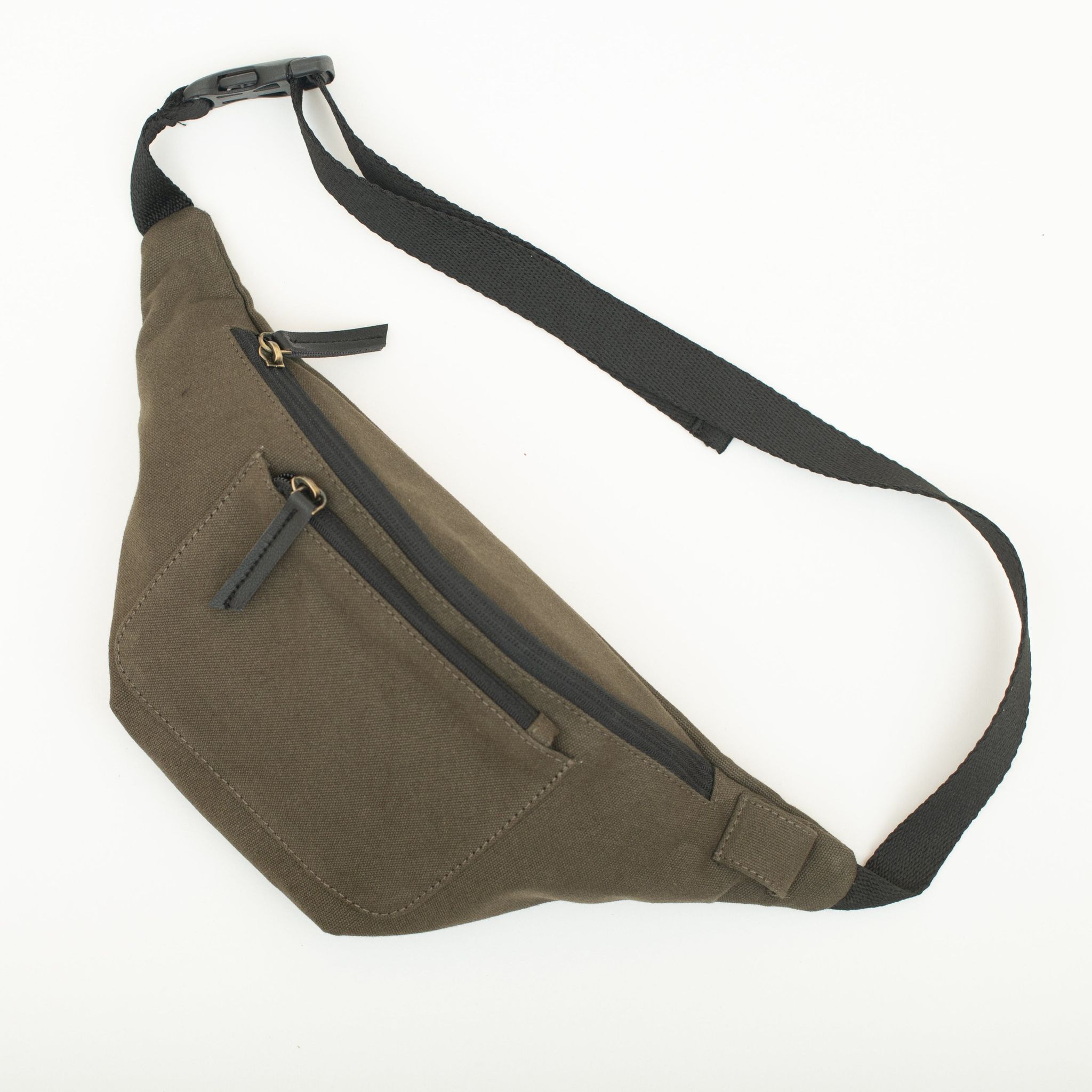 Oblique Waist Pouch Fanny olive Colour_0