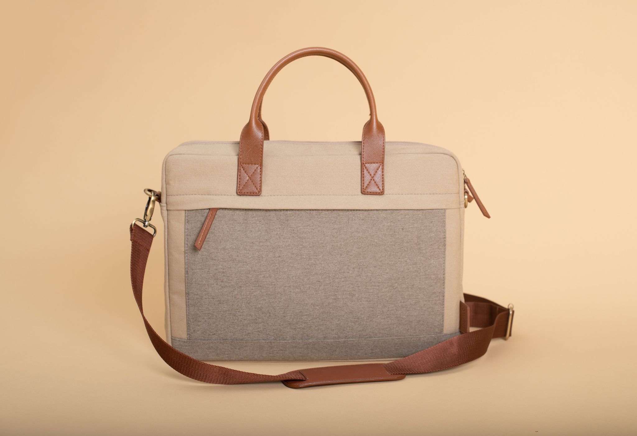 Oblique Trooper Laptop bag beige_2