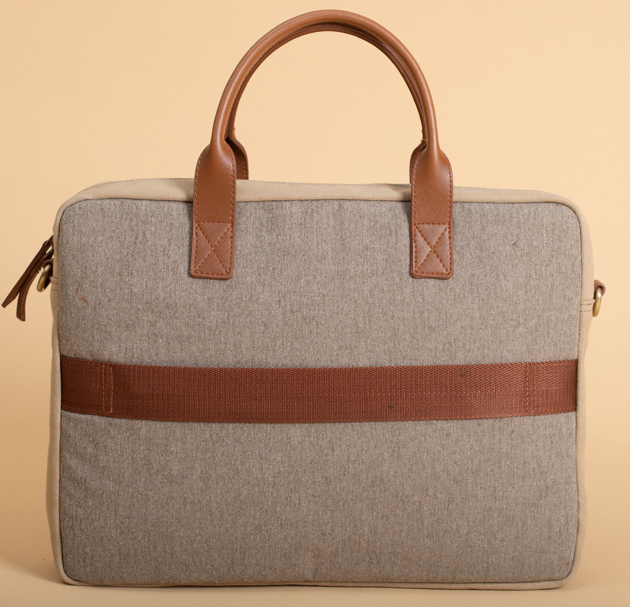 Oblique Trooper Laptop bag beige_1