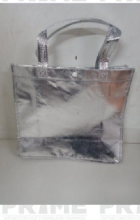 Bag Non Woven Carry Bag With Handle 11X12 in Silver_1