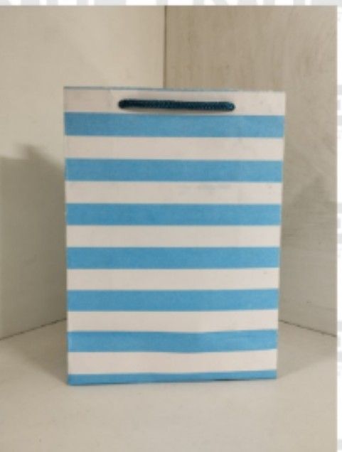 Bag Paper Designer 6X9 in White blue _1