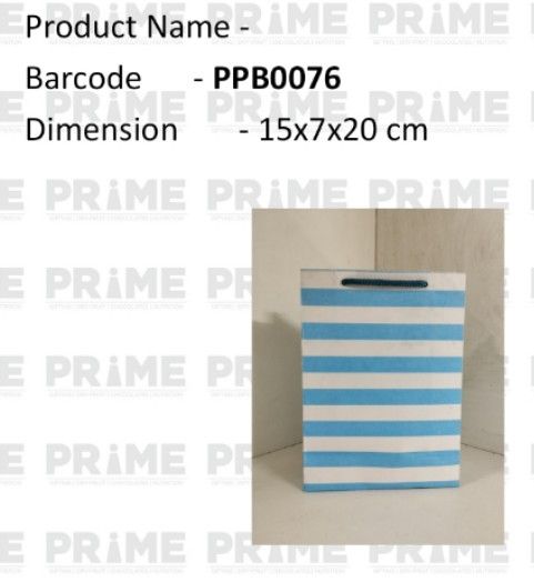 Bag Paper Designer 6X9 in White blue _0