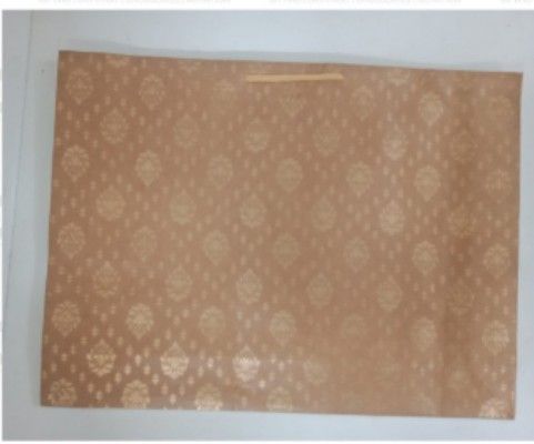 Bag Paper Brown Kraft Printed 20X15 in Gold Foil_1