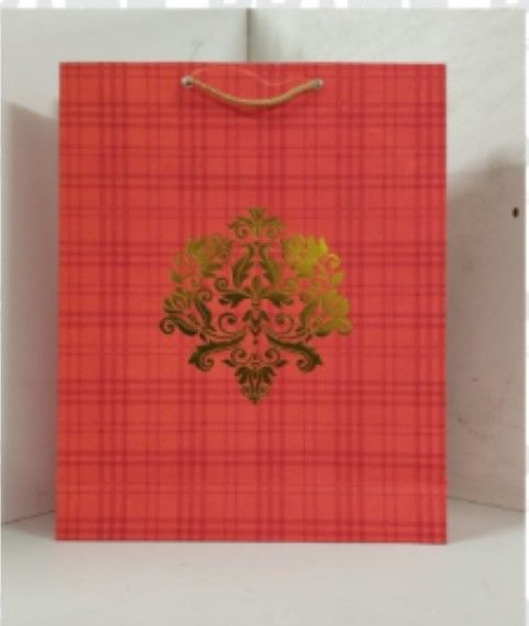 Bag Paper Printed Foil 12X17 in Red_1