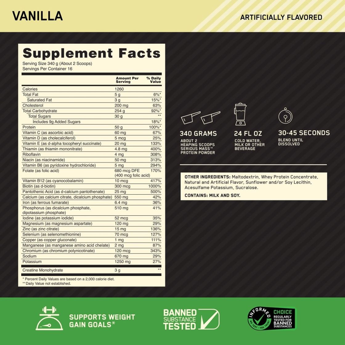 Serious Mass vainilla 12lbs OPTIMUm NUTRITION_1