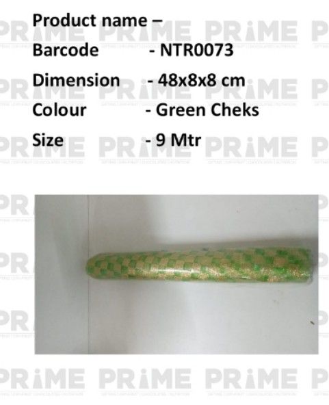 Green Cheks Glitter Net Roll_0