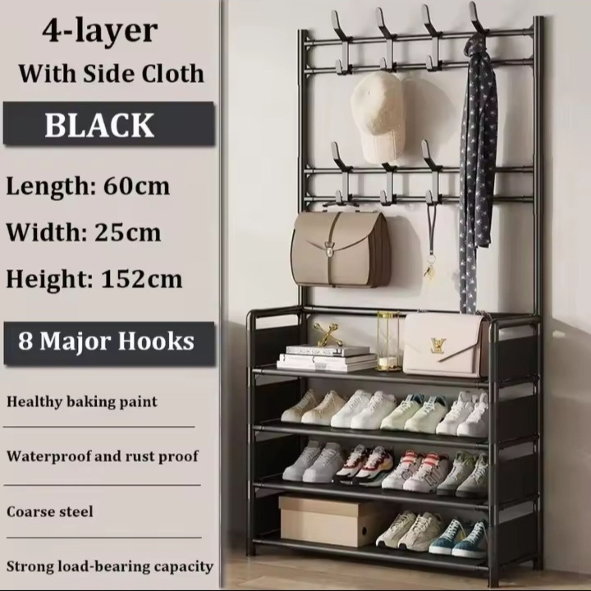 It's Homey Multi-Layer Storage Rack | 3-in-1 Simple Multi-Layer Floor-Standing Room Organizer Storage Racks _2