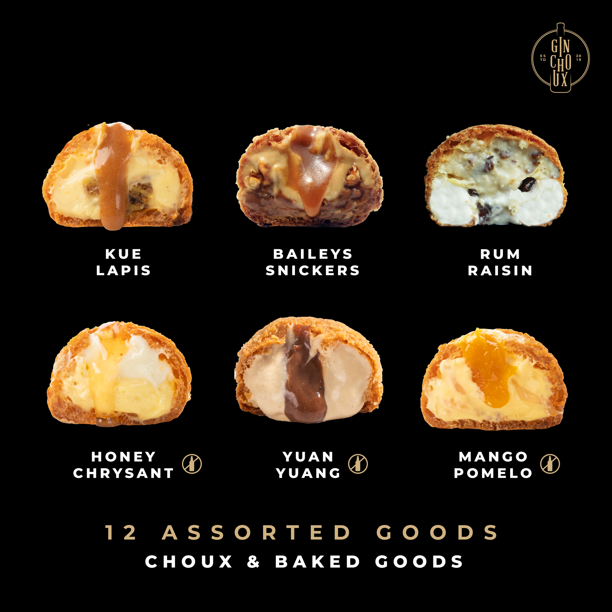 Choux & Baked Goods - Box of 14_1