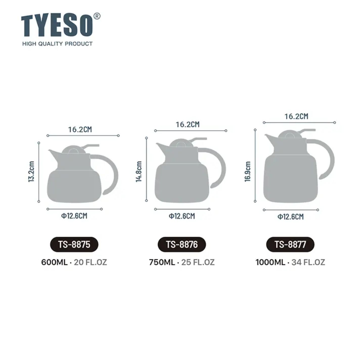 TYESO Vacuum Insulated Modern Teapot With Filter_1