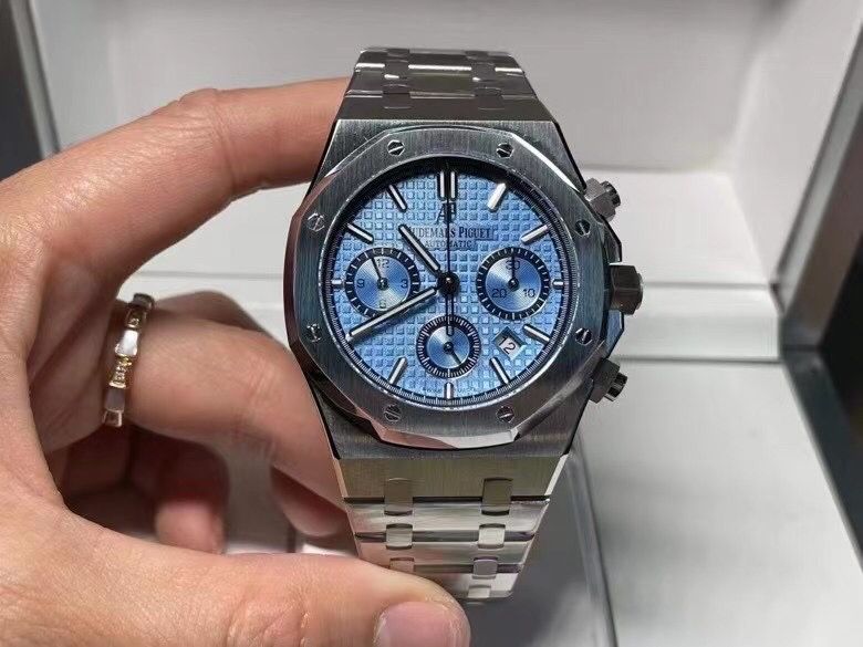 Audemars Piguet Royal Oak Chronograph - Light Blue Dial with Steel Bracelet_0