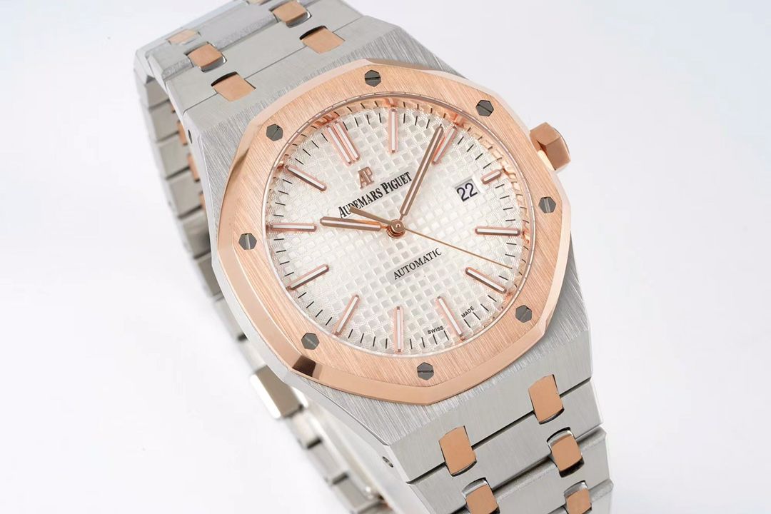 Audemars Piguet Royal Oak - Two-Tone Rose Gold and Steel with Silver Dial_1