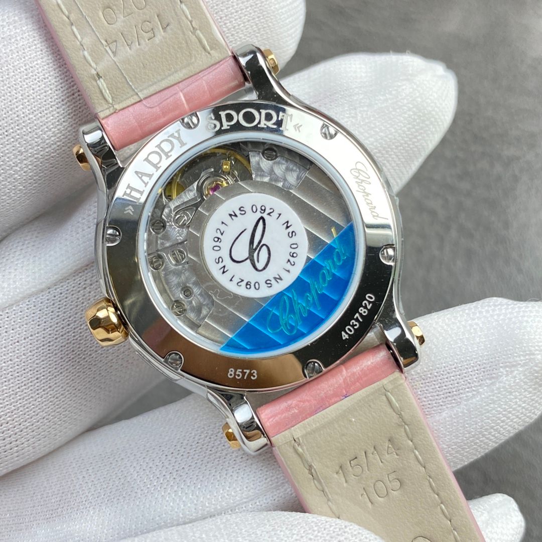 Chopard Pink Dial Watch-Pink and Rose Gold_8