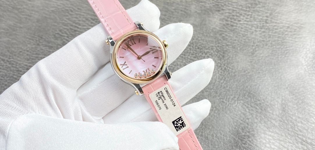 Chopard Pink Dial Watch-Pink and Rose Gold_1