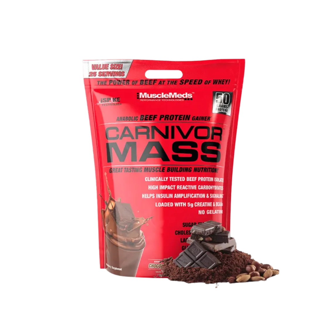 Carnivor Mass chocolate fudge 10lbs MUSCLEMEDS_0