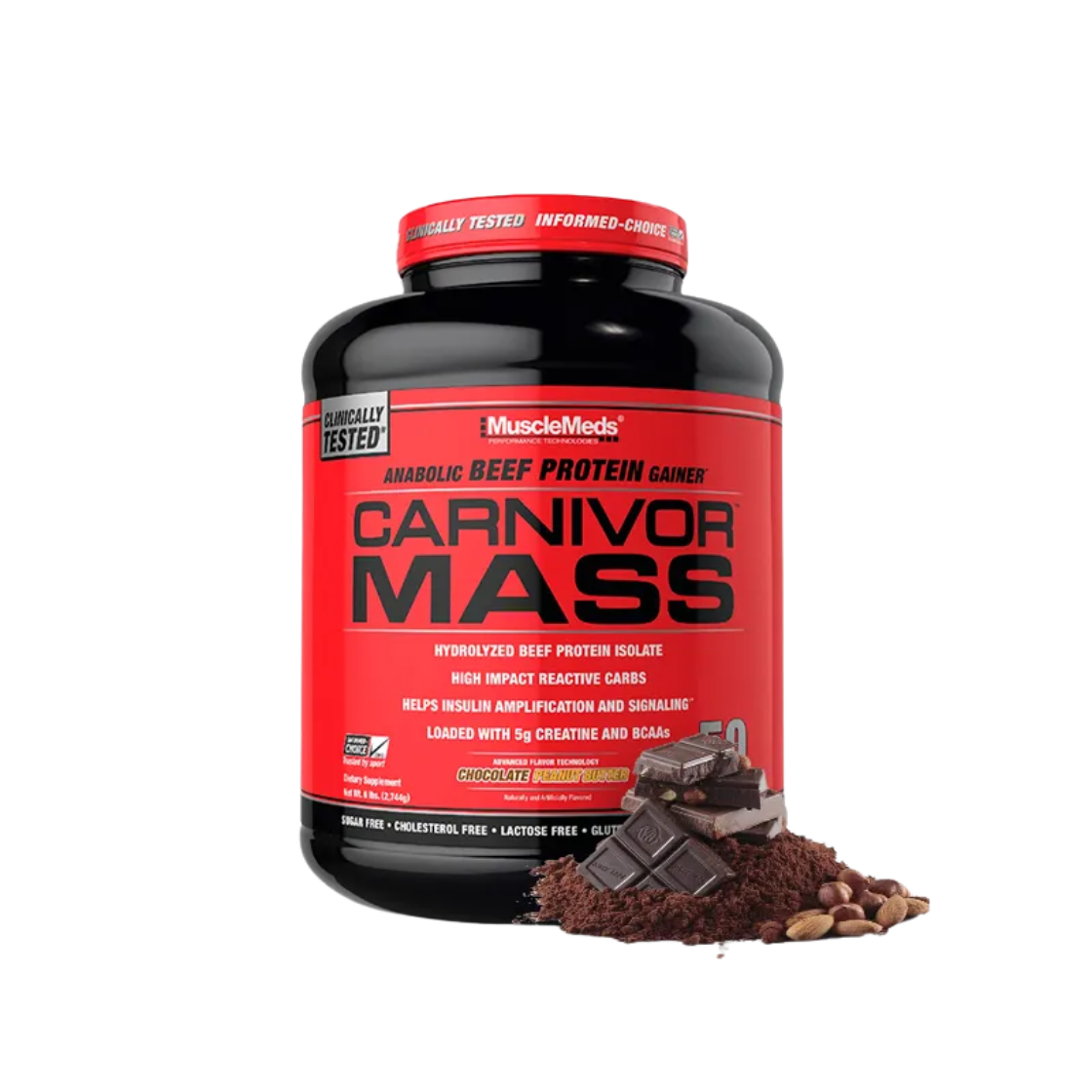 Carnivor Mass chocolate fudge 6lbs MUSCLEMEDS _0