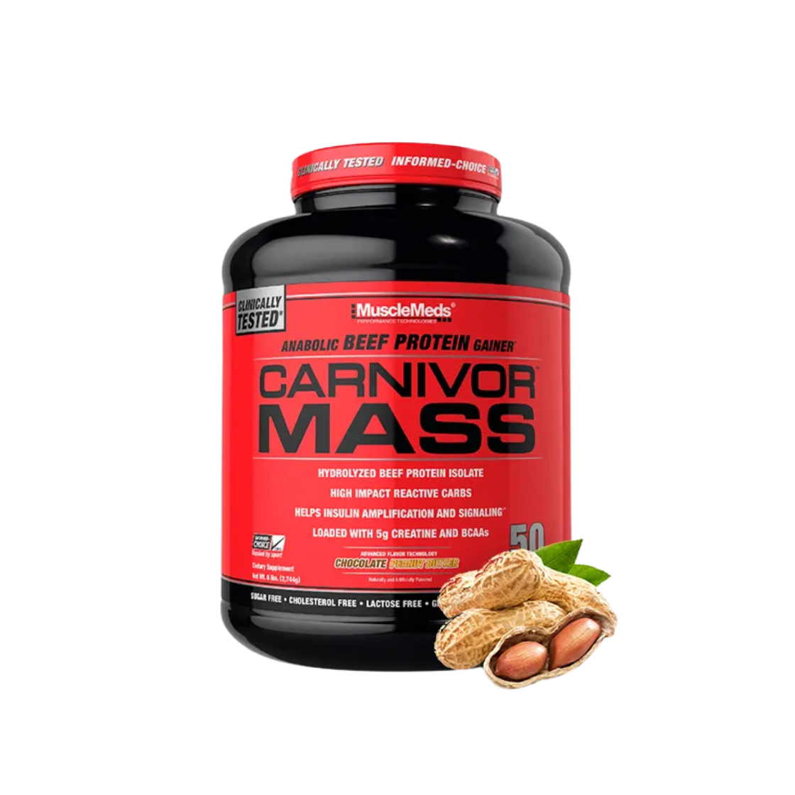 Carnivor Mass chocolate peanut butter 6lbs MUSCLEMEDS_0