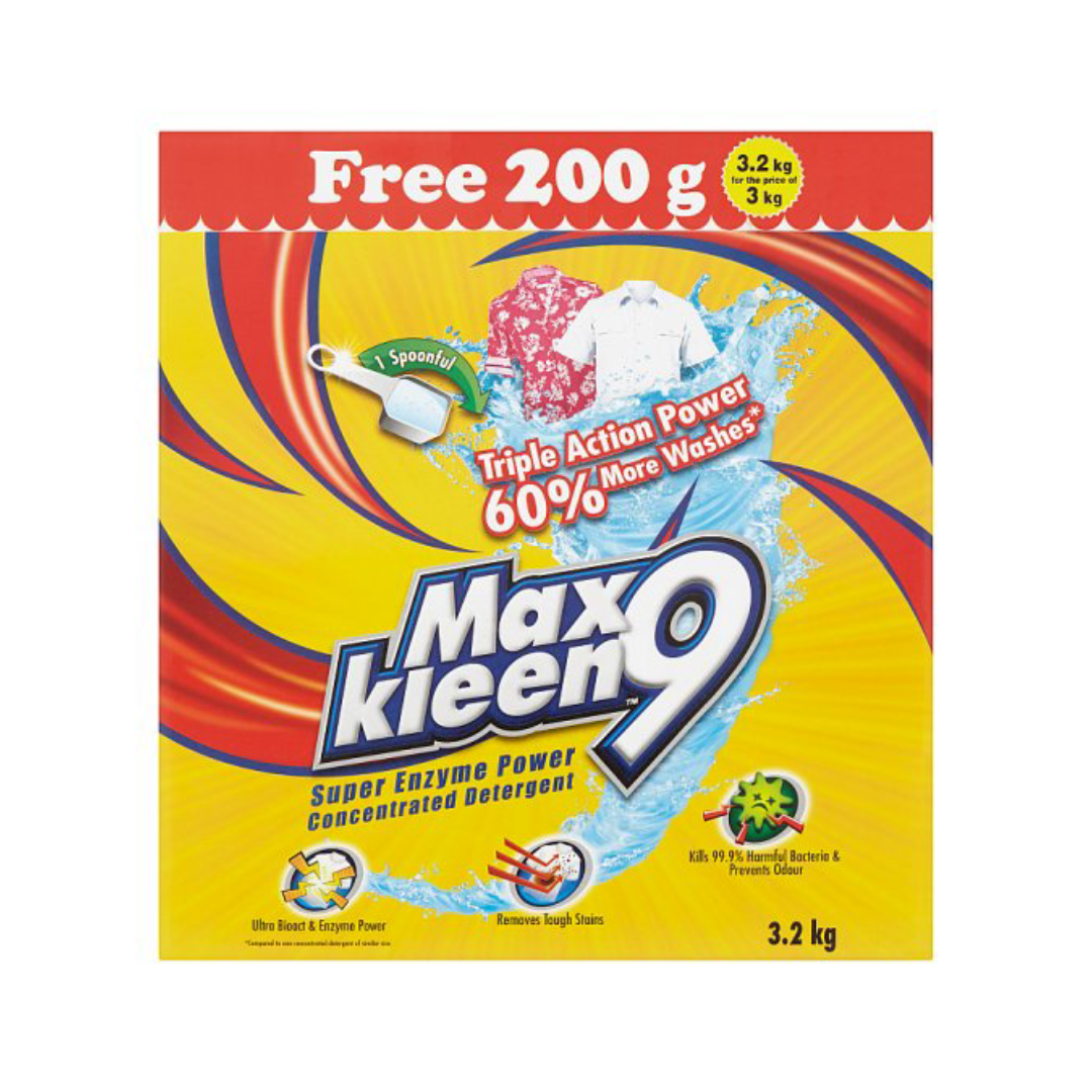 MAX KLEEN 9 SERBUK PENCUCI 3KG_0