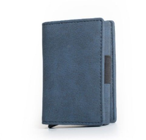 Oblique Klix Rfid Wallet Suede/ Navy_0