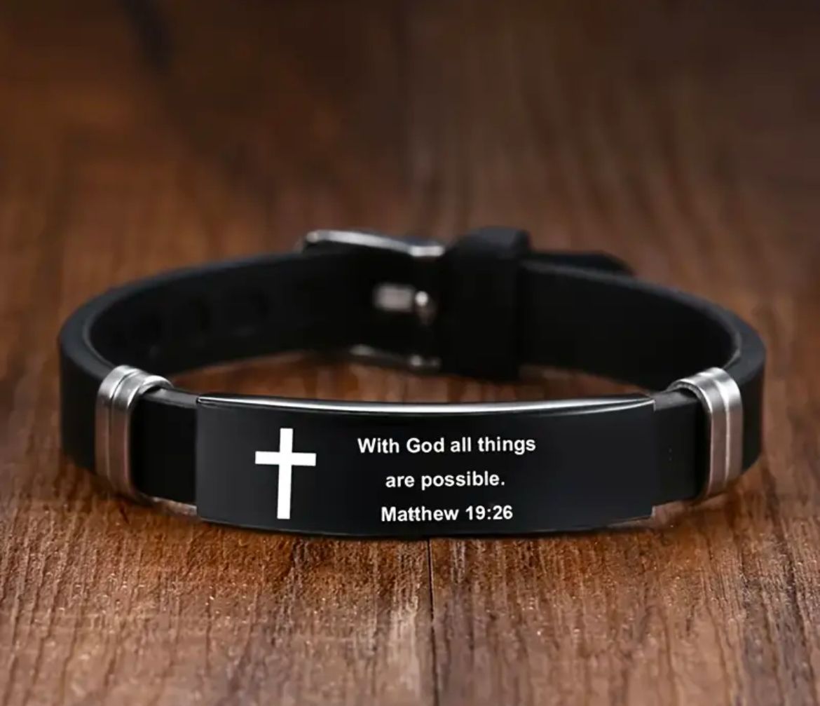 Stainless steel Bible Verse bracelet _1