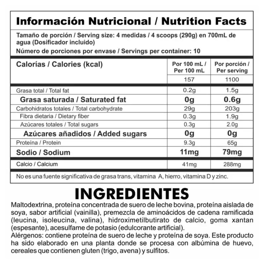 Gainz vainilla 6,4lbs NUTRAMERICAN_1