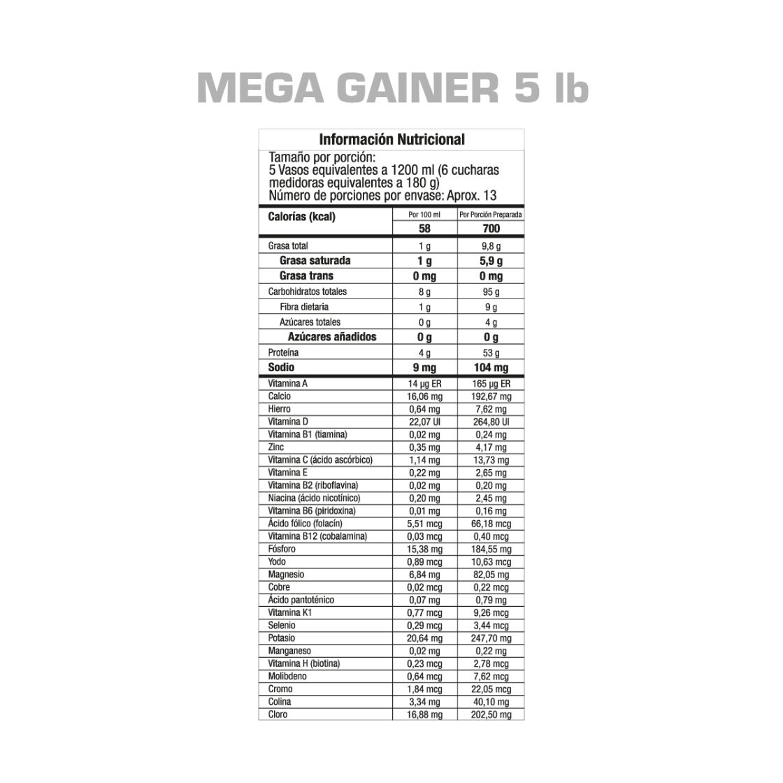 Mega Gainer vainilla 10lbs GMN_1