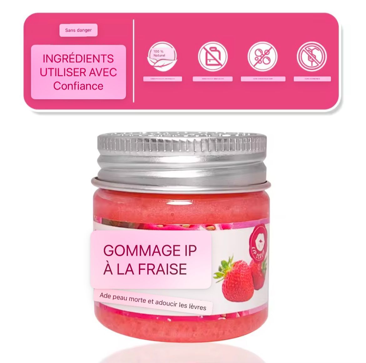 Gommage à lèvres fraise _4