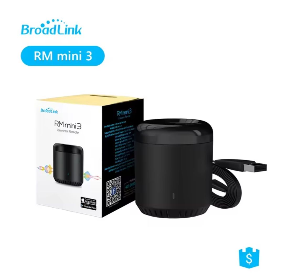 Broadlink-mando a distancia Universal RM mini 3, Control inteligente para el hogar, WiFi, IR, funciona con asistente de Google y Alexa_0