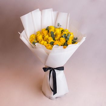 Yellow roses bouquet / باقة ورد صفراء_0