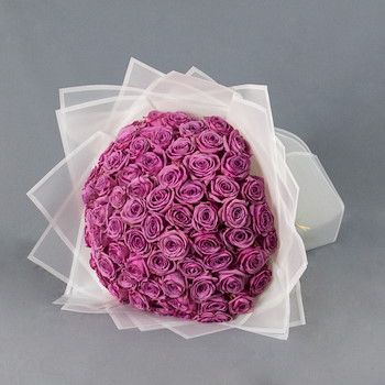 Purple roses bouquet / باقة ورد بنفسجية_0