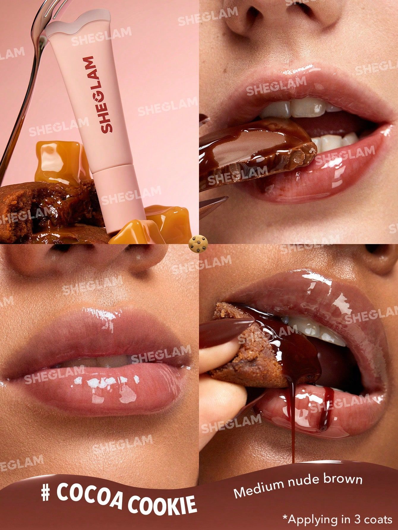 SHEGLAM Crystal Glaze Moisturizing Lip Gloss - Cocoa Cookie_1