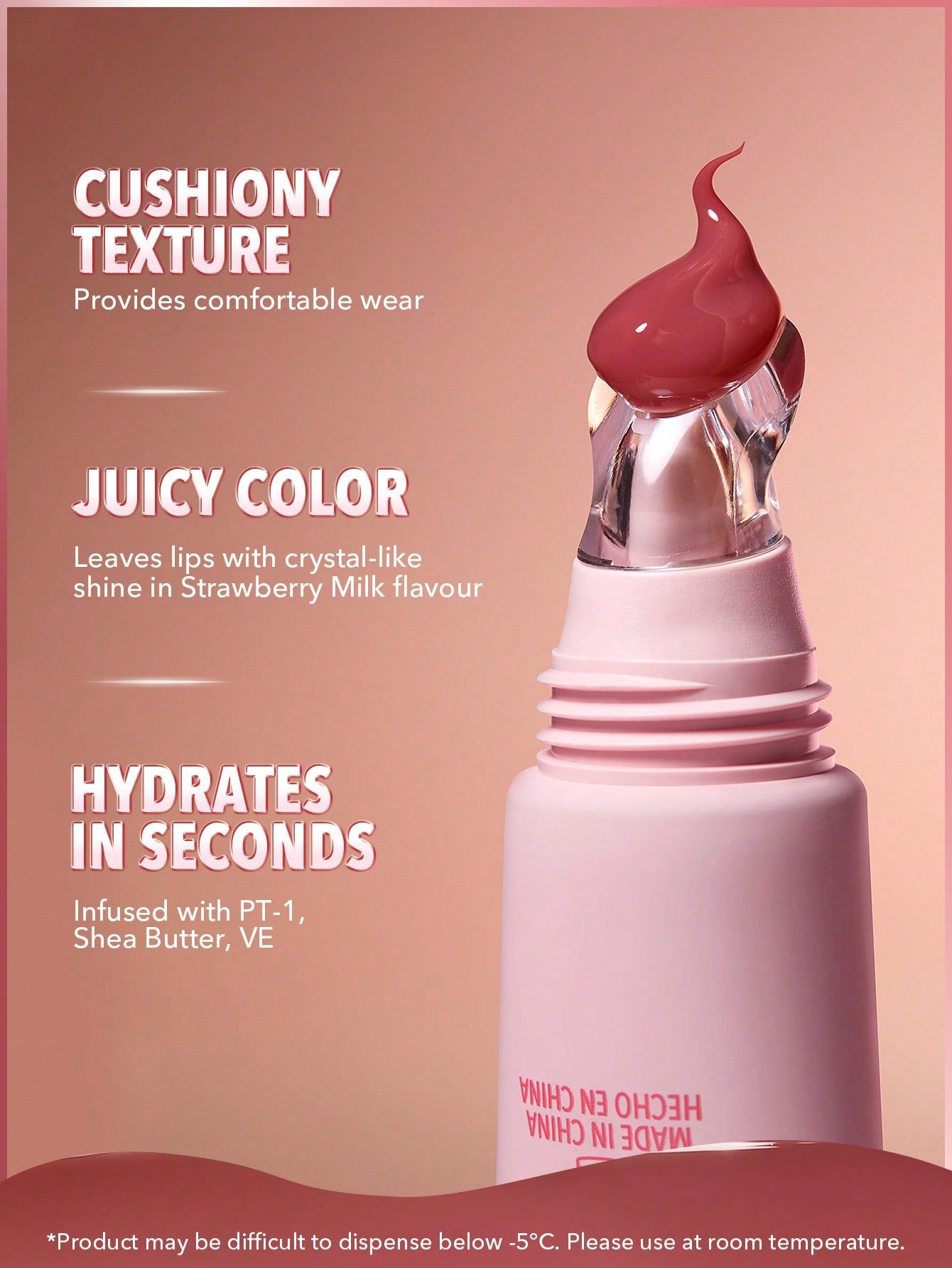 SHEGLAM Crystal Glaze Moisturizing Lip Care - Strawberry Milk_7