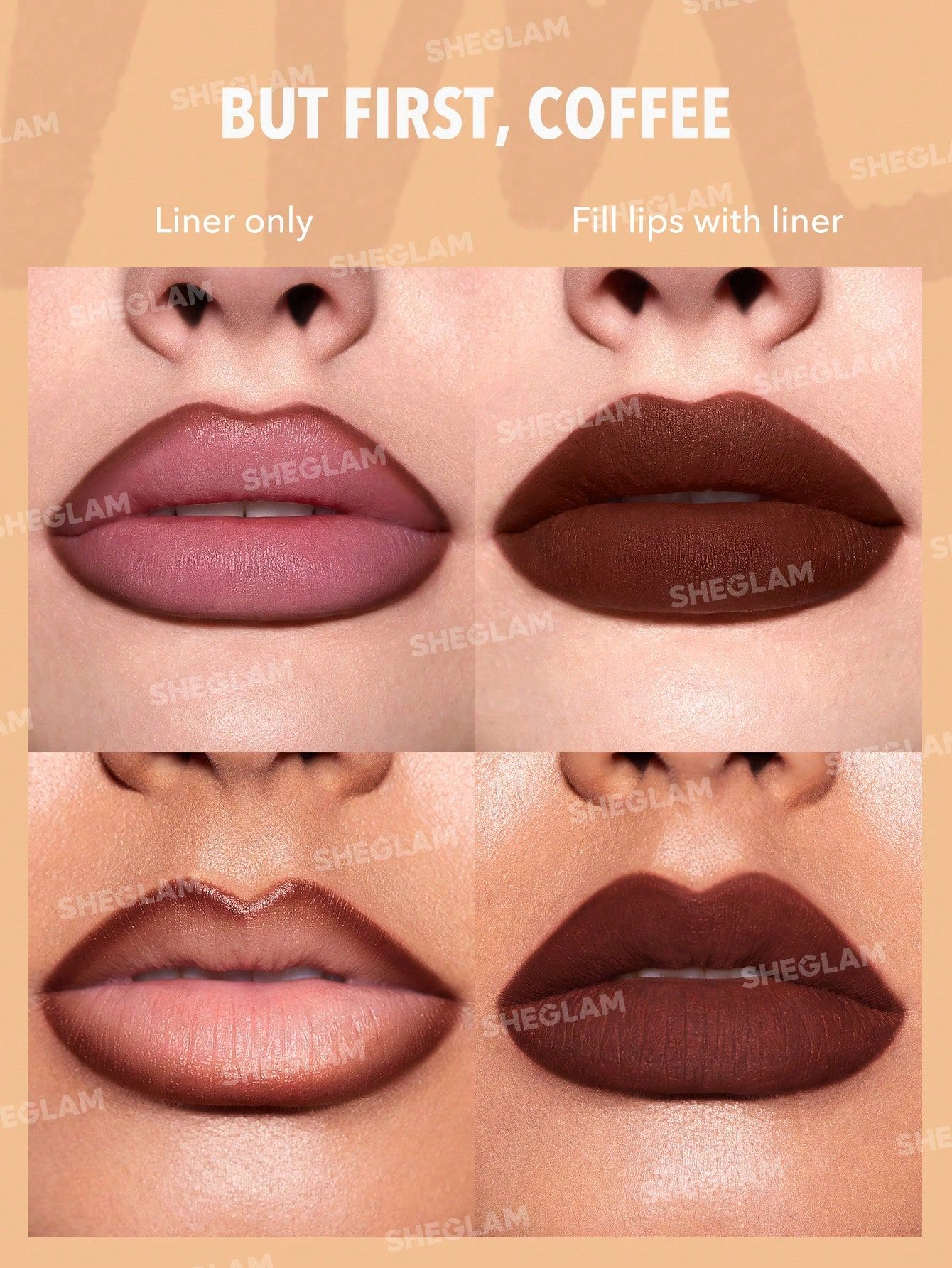 SHEGLAM So Lippy Lip Liner Set - Espresso Kisses_4