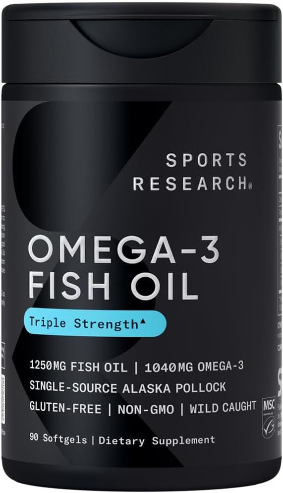 Sports Research Triple Strength Omega 3 Fish Oil - 90 Capsules_0